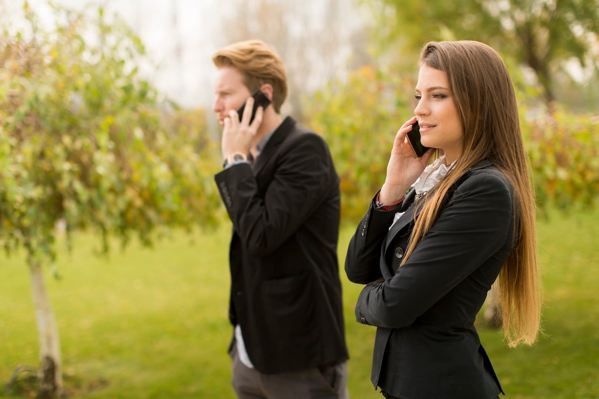 Phone answering illustration